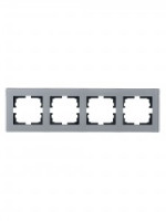 Lezard VESNA рамка акрил СУ 4 мест., гориз., асфальт матовый 742-M6980-149