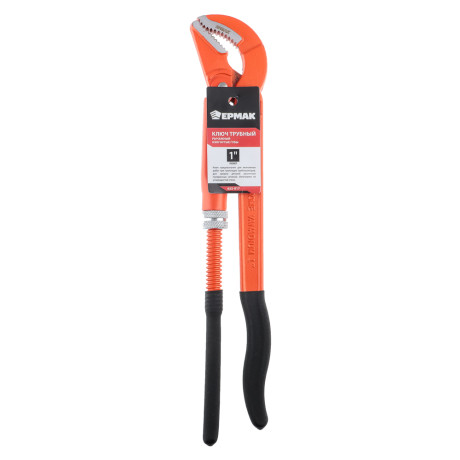 ЕРМАК Ключ трубный рычажный изогн. губы, р-р 1"