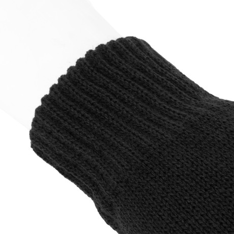 Перчатки трикотажные, акрил, двойные, черный, двойная манжета Сибртех