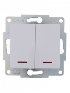 Lezard KARINA мех. выкл. СУ 2 кл. 10А инд. бел. (корп. ABS) 707-0288-112