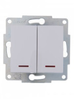 Lezard KARINA мех. выкл. СУ 2 кл. 10А инд. бел. (корп. ABS) 707-0288-112