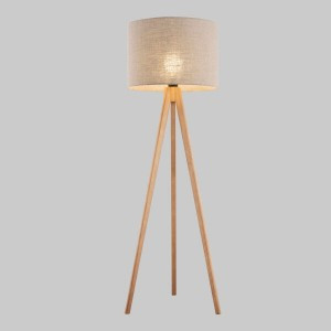 TK Lighting Торшер 1x15W 500х500х1500 дерево бежев./светлое дерево Grand TK 16021