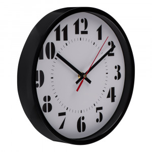 Часы настенные круглые, пластик, d24 см, 1xAA, арт.06-9