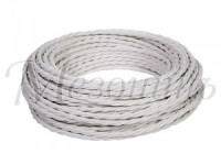 МЕЗОНИНЪ РЕТРО-провод витой 3х2,5 белый (бух. 10м, цена за 1м) GE70114-01