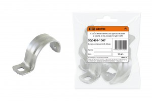TDM скоба метал. оцинк. сталь однолапк. d 25-26мм (10!) SQ0409-1007
