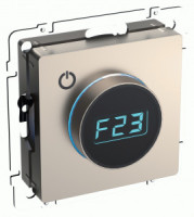 IEK BRITE мех. термостата (терморегулятор) электрон., инд. ТС10-1-БрШ шампань BR-RT11-K37