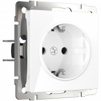 Werkel мех. роз. СУ 1 мест. 16A земля (белая) зажим безвинтовой W1171301 a051108