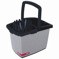 &quot;Ведро 10л,вставка отжим МОП,прямоугольное,черно-белое,Пепита,071210/ YORK