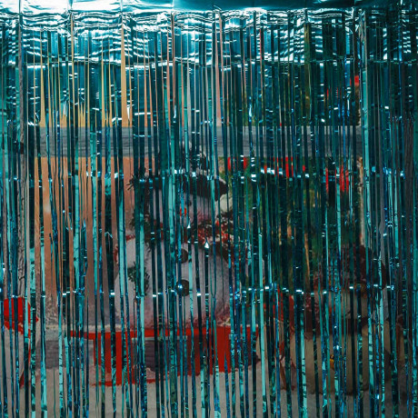 Занавес 9222-20-6 из дождя 1*1,9м Голубой (600)