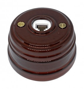 МЕЗОНИНЪ роз. фарфор. комп. RJ45 (с рамкой, D70x45), Петровский гранит GE70341-46