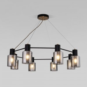 Eurosvet св-к подвесной 8x40W 890х890х670 мет. черн./бронза/дымч. Notion Умный дом 70219/8 a065300