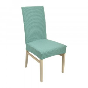 Чехол на стул Вельвет 50*50*55см бирюзовый полиэстер QWERTY