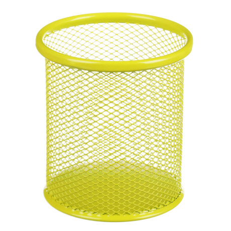 Подставка для ручек и карандашей, цилиндр 10х9х8,4см, металл, ассорти 4 цвета