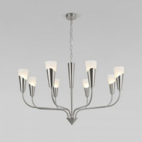 Eurosvet св-к подвесной 8x60W E14 900х900х850 металл белый/никель Rhyton 60167/8 a068285