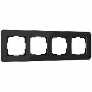 Werkel рамка СУ 4 мест. Elite (черный, стекло) W0042448 a063822