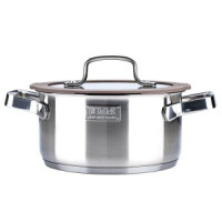 Кастрюля нерж сталь с крышкой Experience 2,1л стенки 0,6мм дно 4,0мм, индукция TR-17352 TalleR