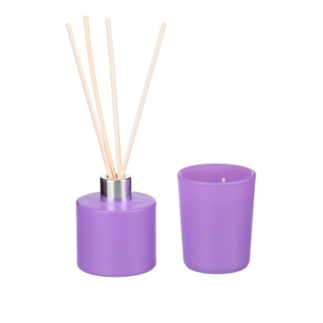 NEW GALAXY Набор ароматизатор-диффузор и свеча, ваниль/кокос,океан,цветочн,магич. ночь 40мл, 50г