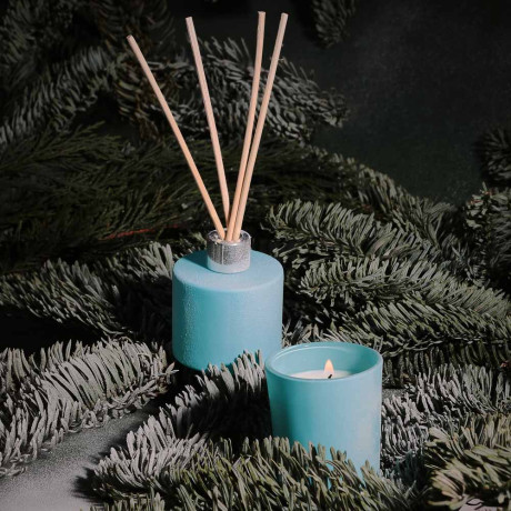 NEW GALAXY Набор ароматизатор-диффузор и свеча, ваниль/кокос,океан,цветочн,магич. ночь 40мл, 50г