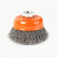 PATRIOT Щетка EDGE byчашеобразная 75ммХМ14 гофрированная проволока, 813010002