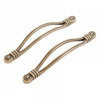 Ручка-скоба мебельная мет 128 AP2515-128 AB состаренная бронза 2шт (цена за пару) (10, 100) StahlBur