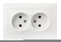 Smartbuy Венера роз. СУ 2 мест. без заземления 10А белая  (SBE-01w-10-S2-N)