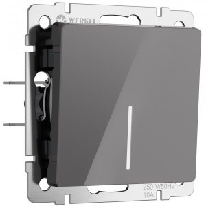 Werkel мех. выкл.  СУ 1 кл. 10А проходной (инд.) (графит акрил) W1112144 a064080