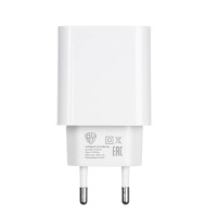 BY Сетевое зарядное устройство Basic 20Вт, USB-C PD,110-240В,50-60Гц, пластик, белый