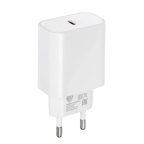 BY Сетевое зарядное устройство Basic 20Вт, USB-C PD,110-240В,50-60Гц, пластик, белый