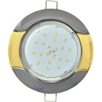 Ecola GX53 H4 св-к &quot;Волна&quot; Черный хром-Золото 38x116 FI71H4ECB (10!)