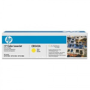 Картридж лазерный HP (CB542A) ColorLaserJet CP1215/CP1515N/CM1312 желтый, ориг, ресурс 1400 стр.