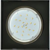 Ecola GX53 H4 5311 св-к Стекло Квадрат скошенный край черный хром-черный 38x120 FN53SNECH (10!)