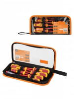 TDM Набор отверток диэлектр. №2, тканевый пенал, 7 предметов, до 1000В, ПрофиЭлектрик SQ1017-1202