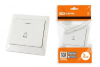 TDM Ильмень кнопка для звонка (инд.) белая АБС-пластик SQ1823-0008