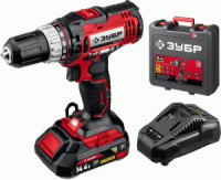 ЗУБР дрель-шуруповерт С1, 14.4В, 35Нм, 1 АКБ (2Ач), кейс, ДШЛ-145-21