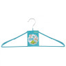 Вешалка метал для верхней одежды с прорезиненным противоскользящим покрытием 45 см, бирюзовая Elfe
