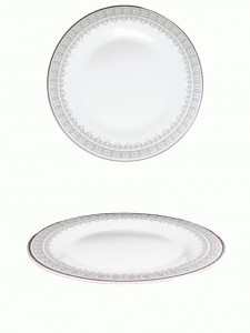 Тарелка десертная Цветочное кружево 18см стеклокерамика (кратность 6шт!!!) МФК LFBP70/H230302