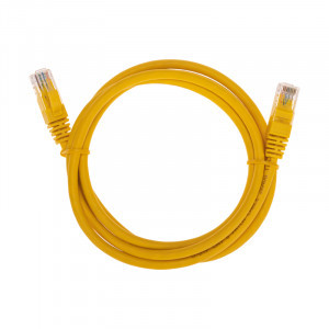 REXANT коммутац. шнур (патч-корд) U/UTP, cat6, 1,5м, литой, RJ45-RJ45, LSZH, желтый, 02-0295-105
