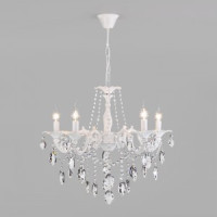 EUROSVET Люстра 5x60W 650х1060 металл белый/прозрачный Veletta 10108/5