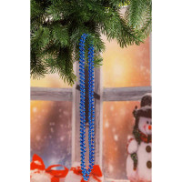 Цепь новогодняя Т186-3 1,8м Шарик d-0.7см син х24