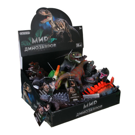 ИГРОЛЕНД Игрушка "Динозавры", 11-15см, ПВХ, 12 дизайнов