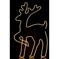 Гирлянда-панно напольное дюралайт ОЛЕНЬ БЕЛЫЙ/90см*50см, металлический каркас/