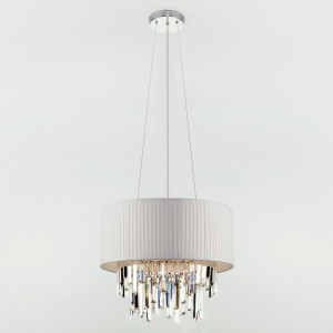 EUROSVET св-к подвес.люстра упр. E14 6x40W хрусталь/хром 500x500x1400 Strotskis Smart Wi-Fi a054108