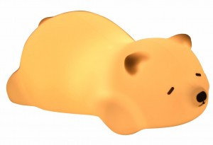 LEEK ночник св/д детский мягк 2W LED NL-352-S RGB спящий мишка, сенсор, димм, аккум, USB, 85x155x70