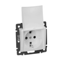 IEK VALENA мех. роз. СУ 1 мест. бел. земля, крышка (774421) 774422