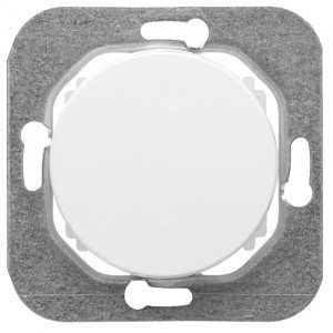 Bylectrica РЕТРО ПРОВАНС мех. выкл. 1 кл. СУ кнопочный корп. ABS белый, (С110-3371)