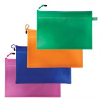 Папка-конверт на молнии BRAUBERG "Energy", А4, 335х243 мм, 2 отделения, ПВХ-нейлон, ассорти, 223895