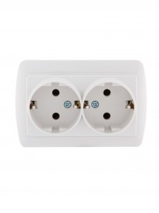 Lezard DEMET роз. ОУ 2 мест. 16А (земля) бел. (основание PBT, корпус PC) 711-0200-127