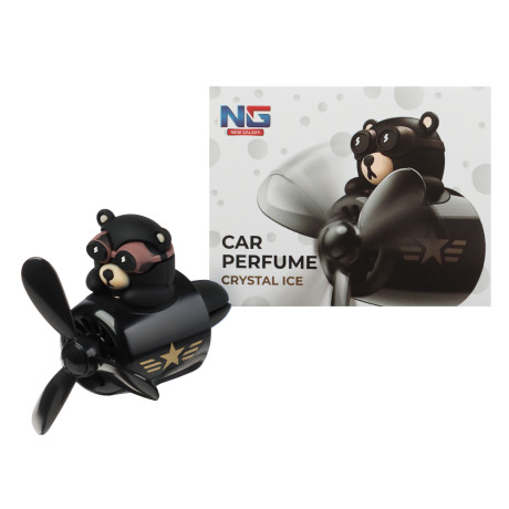 NEW GALAXY Ароматизатор в форме Медведя, черный, 2,4 гр., crystal ice