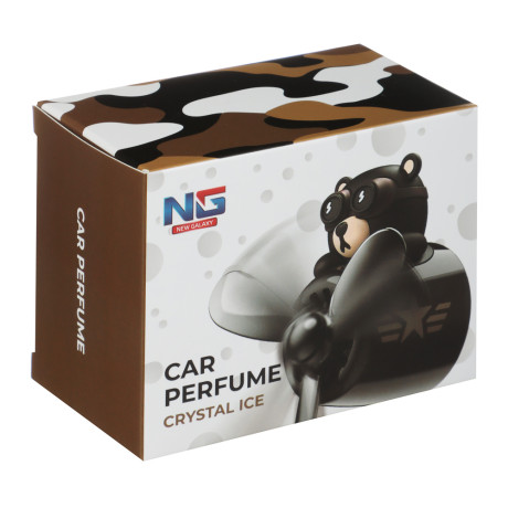 NEW GALAXY Ароматизатор в форме Медведя, черный, 2,4 гр., crystal ice