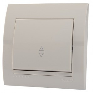 Lezard DERIY выкл. СУ 2 кл. 10А (проходн.) бел.